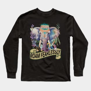 Boho Elephant Long Sleeve T-Shirt